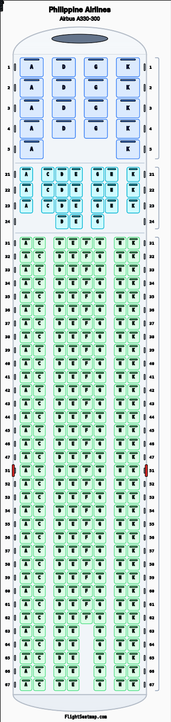 PR210 Seat Map - Philippine Airlines Melbourne to | Flight Seatmap