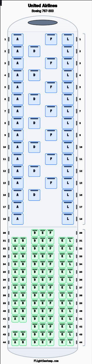 UA16 Seat Map - United Airlines Newark to London | Flight Seatmap